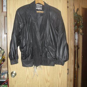 Black leather jacket size M